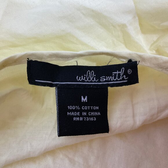 Yellow Flowy 3/4 Sleeve Top Sz Med Willi Smith - Picture 4 of 11